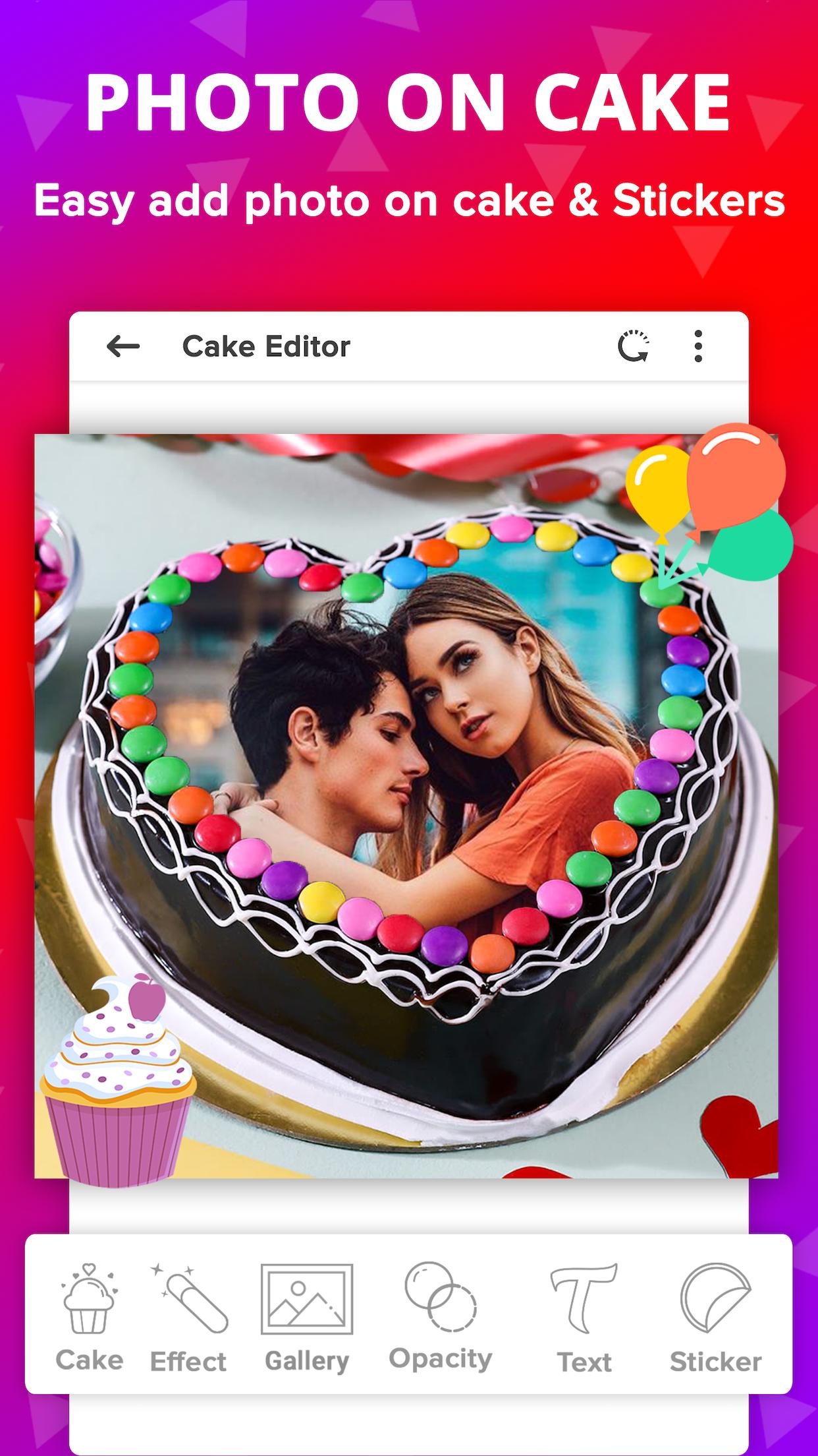 Name Photo On Birthday Cake Frame Card Gif Wishes For Android Apk Download