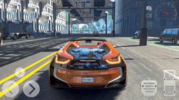 i8 سٹی کار ڈرائیونگ پوسٹر