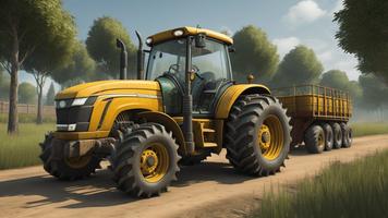 Cargo Tractor Trolley Game Ekran Görüntüsü 2