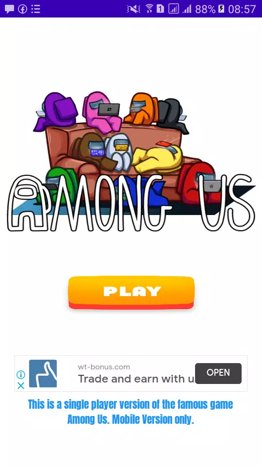 Among us single player game in Y8 