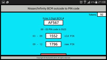 NISSAN/INFINITY BCM TO PIN capture d'écran 3
