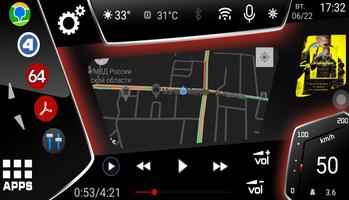 N7_Theme for Car Launcher app ポスター