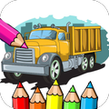 Coloring big dump truck