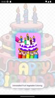 birthday cake coloring book 포스터