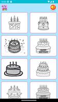 birthday cake coloring book 스크린샷 1
