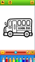coloring school bus game スクリーンショット 1