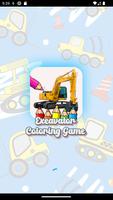 Excavator Coloring poster