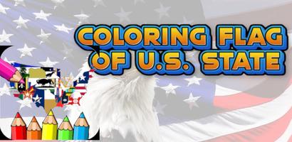 coloring flag of U.S. state 海報