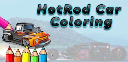 Hotrod car coloring Plakat