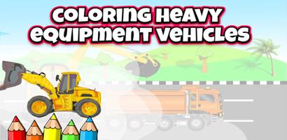coloring construction vehicles poster
