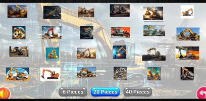 Excavator jigsaw puzzle game poster