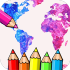 coloring world maps countries 图标