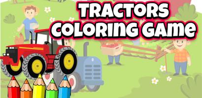 coloriage tracteur Affiche