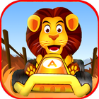 Jungle Animal Car Racing Track آئیکن