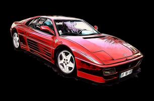 Fast Car Stickers Affiche