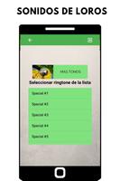 sonidos de loros, tonos, Ringtones de loros gratis capture d'écran 3