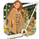 Cartoon Cool Flower Girl Theme APK