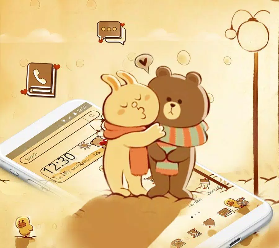 Cartoon Romantic Warm Bear Couple Theme APK for Android Download Cartoon Romantic Warm Bear Couple Theme APK for Android Download