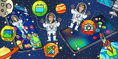 Cartoon galaxy astronaut theme 截图 3