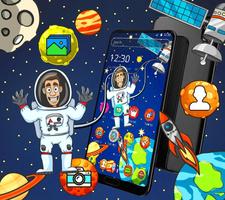 برنامه‌نما Cartoon galaxy astronaut theme عکس از صفحه