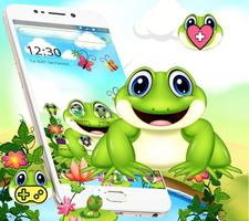 Cartoon frog theme poster
