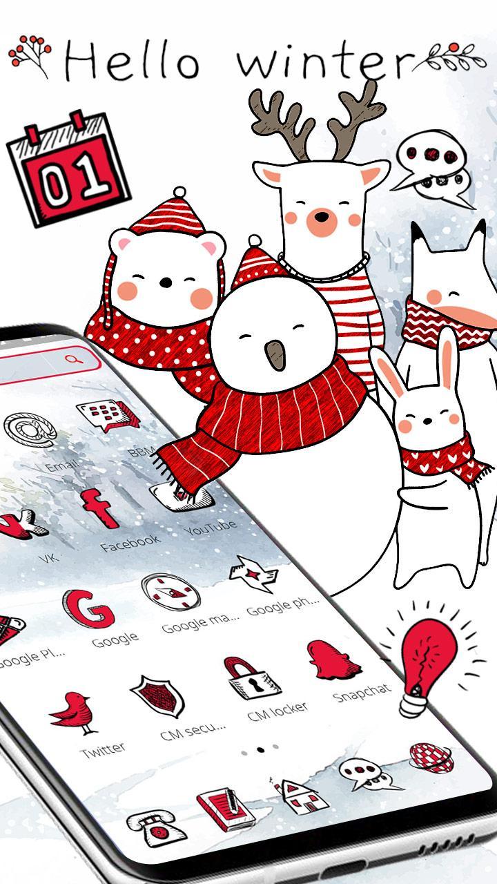 Cartoon Hello Winter Snowman Theme☃ APK for Android Download Cartoon Hello Winter Snowman Theme☃ APK for Android Download