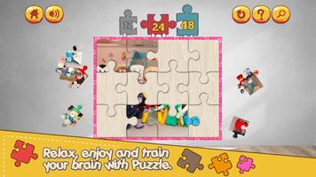 Cartoon jigsaw puzzle game for toddlers โปสเตอร์