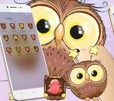 Niedliches Cartoon-Eulen-Thema Screenshot 2
