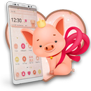 Cartoon Pink Adorable Piggy Theme APK