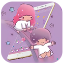 Cartoon Purple Childhood Playmates Theme APK