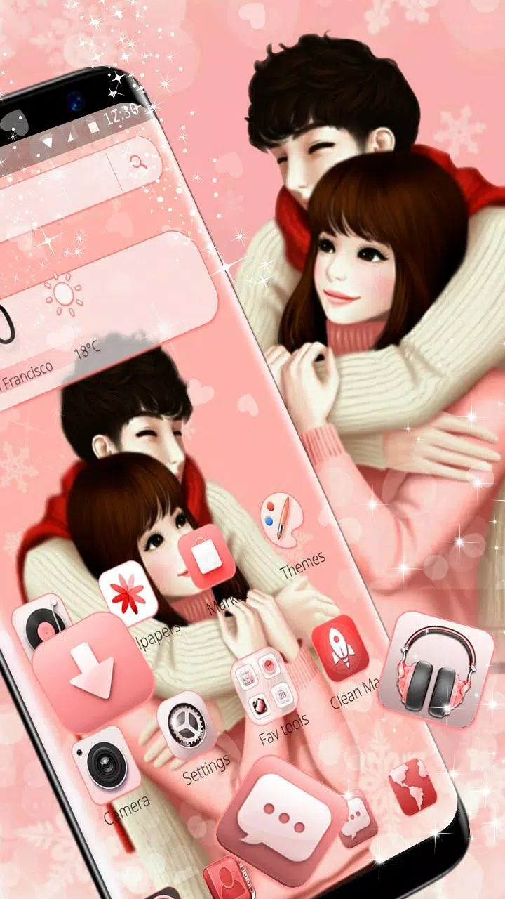 Cartoon Romantic Couple Theme APK pour Android Télécharger Cartoon Romantic Couple Theme APK pour Android Télécharger