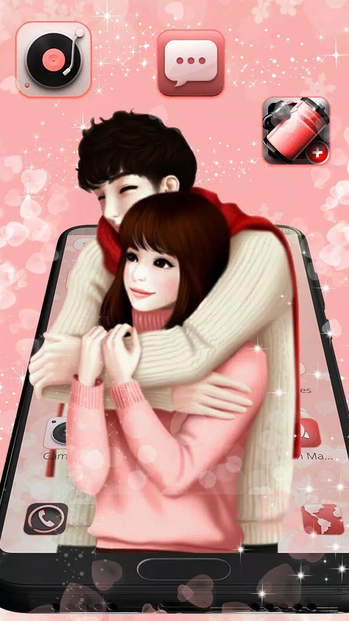 Cartoon Romantic Couple Theme APK pour Android Télécharger