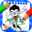 Teen Titans coloring cartoon APK