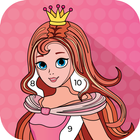 Cartoon Princess Coloring: Color By Numbers icône
