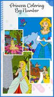 Cartoon Princess Coloring: Color By Numbers Affiche