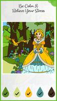 Cartoon Princess Coloring: Color By Numbers capture d'écran 2