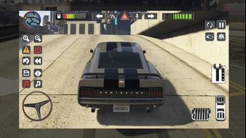 Classic Ford Mustang Drift Car Poster
