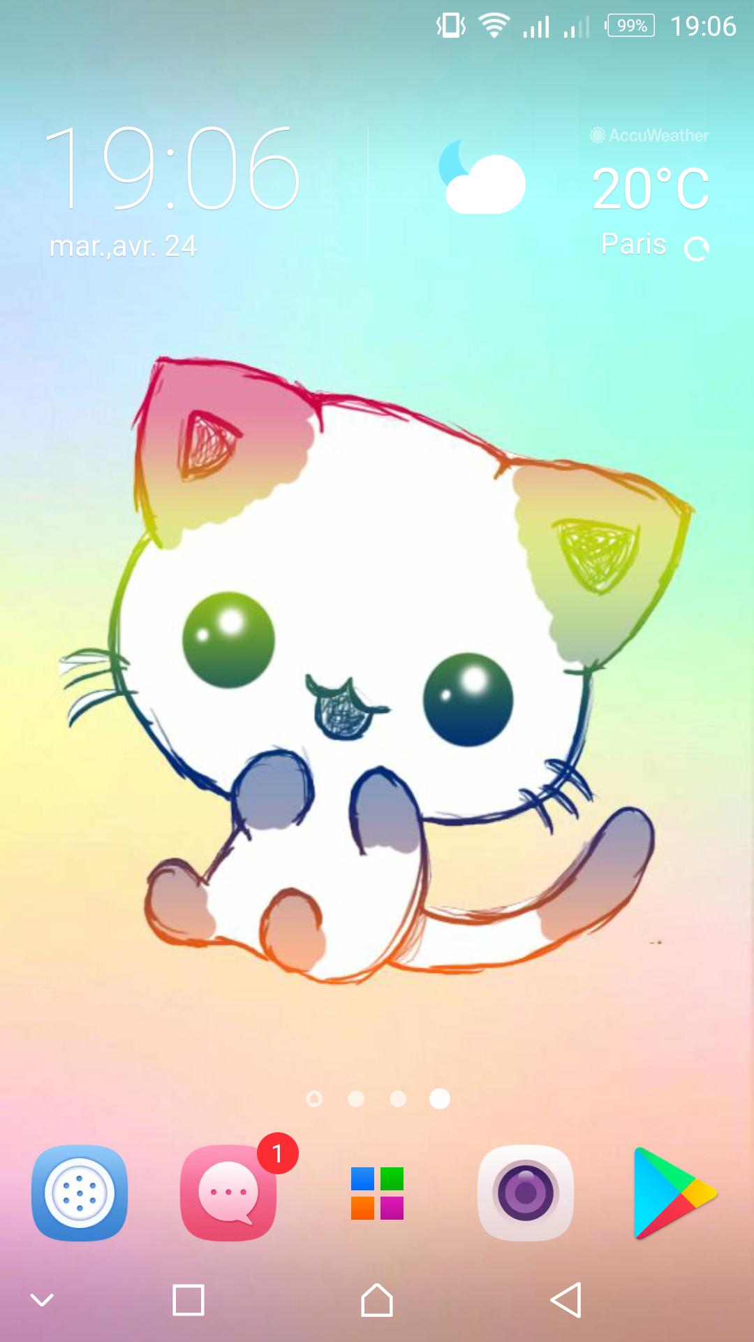 Cute Kawaii Cat Wallpaper