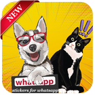cat and dog stickers for WhatsApp icon