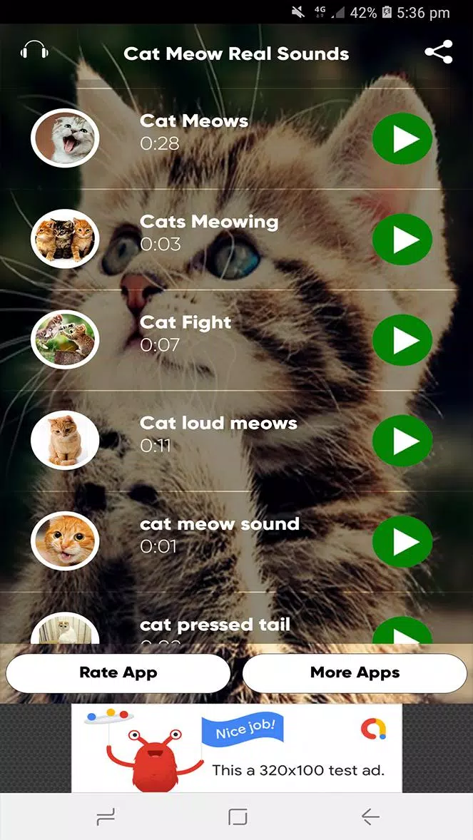 Cat Meow Sounds Kitten Meowing for Android - Free App Download