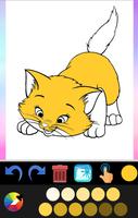 livre de coloriage chat Affiche