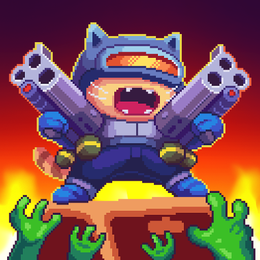 Cat Gunner: Super Força (Pixel