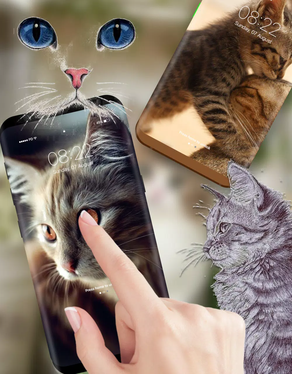 Tải xuống APK Con mèo Trực tiếp Hình nền HD |3D Con mèo Hiệu ứng ...
