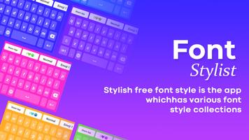 Stylish Fonts Keyboard Plakat