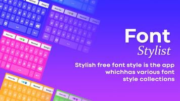 Stylish Fonts Keyboard Affiche