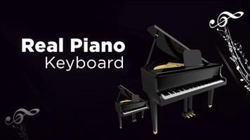 Real Piano Keyboard Affiche