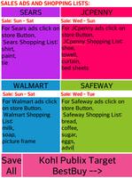 Weekly Sale Ad ShoppingList, List for Shopping capture d'écran 1