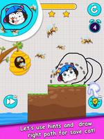 Cat Rescue: Draw To Save ภาพหน้าจอ 1