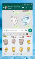 Adesivos de gato Mochi Pêssego para WhatsApp imagem de tela 2