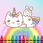 Cat Unicorn Coloring Game أيقونة